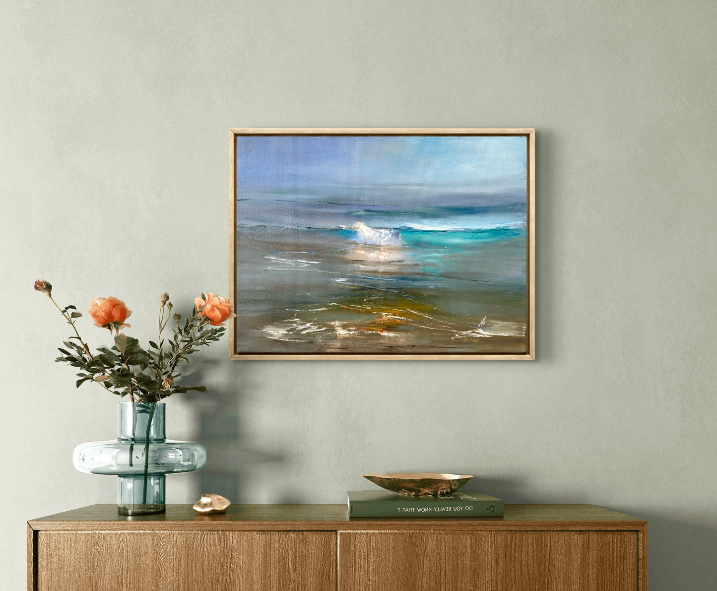 Ocean’s romance, 30x40 cm, original seascape oil painting