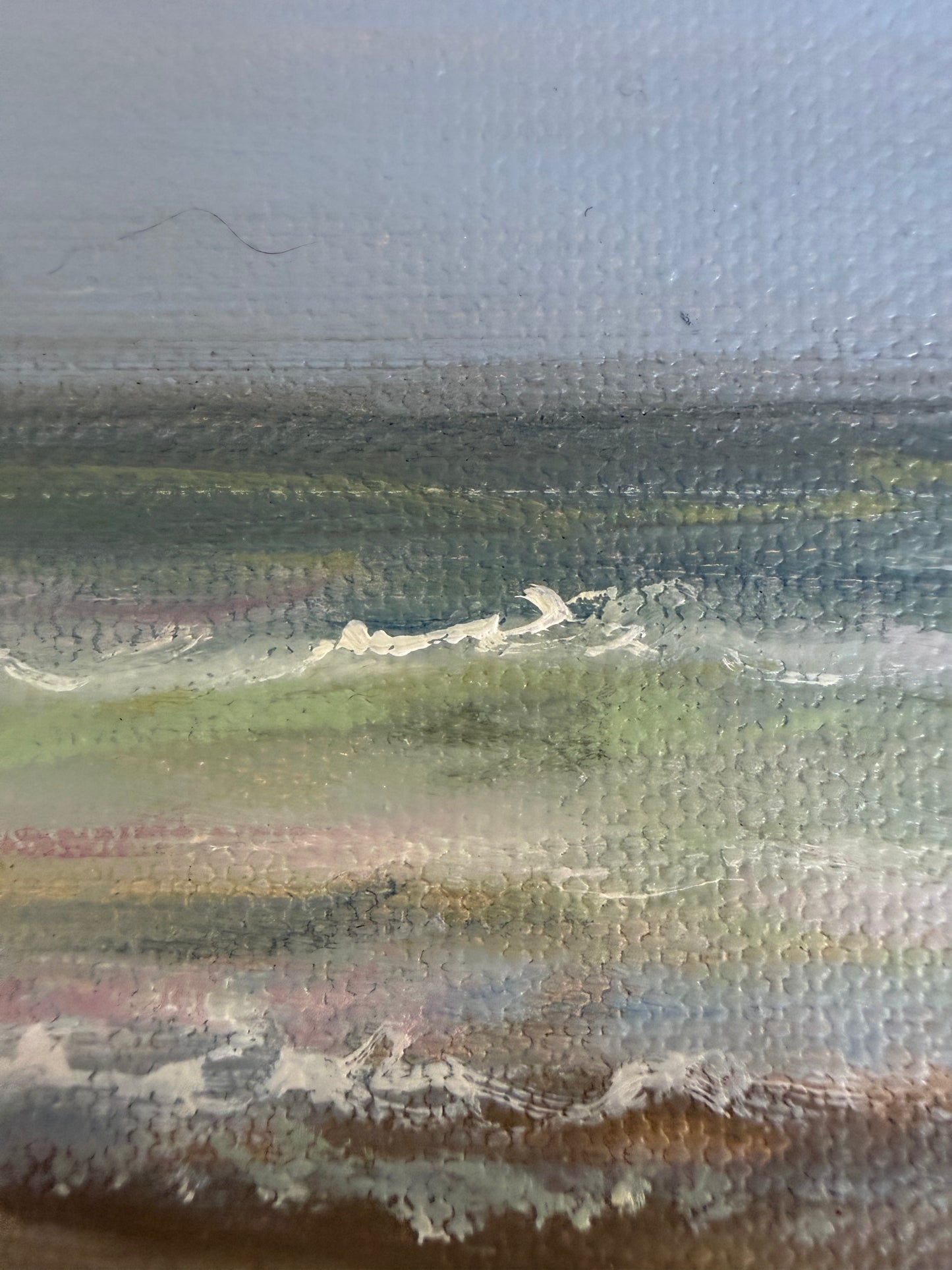 Dancing with Seagulls, 30x40cm, linen, original oil painting, seascape
