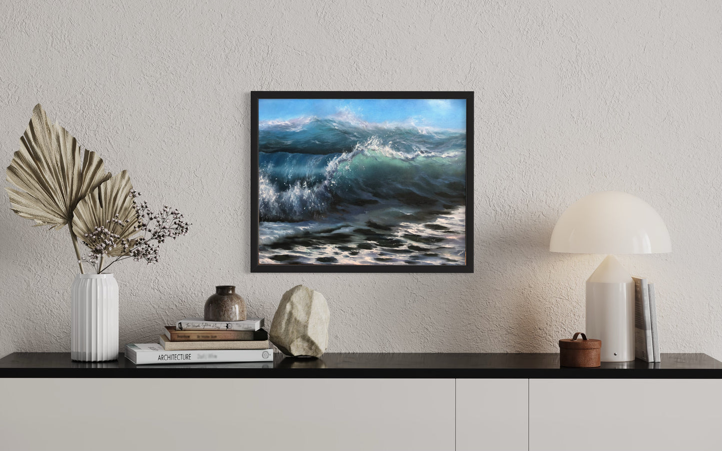 Sea-glass, original oil painting, seascape