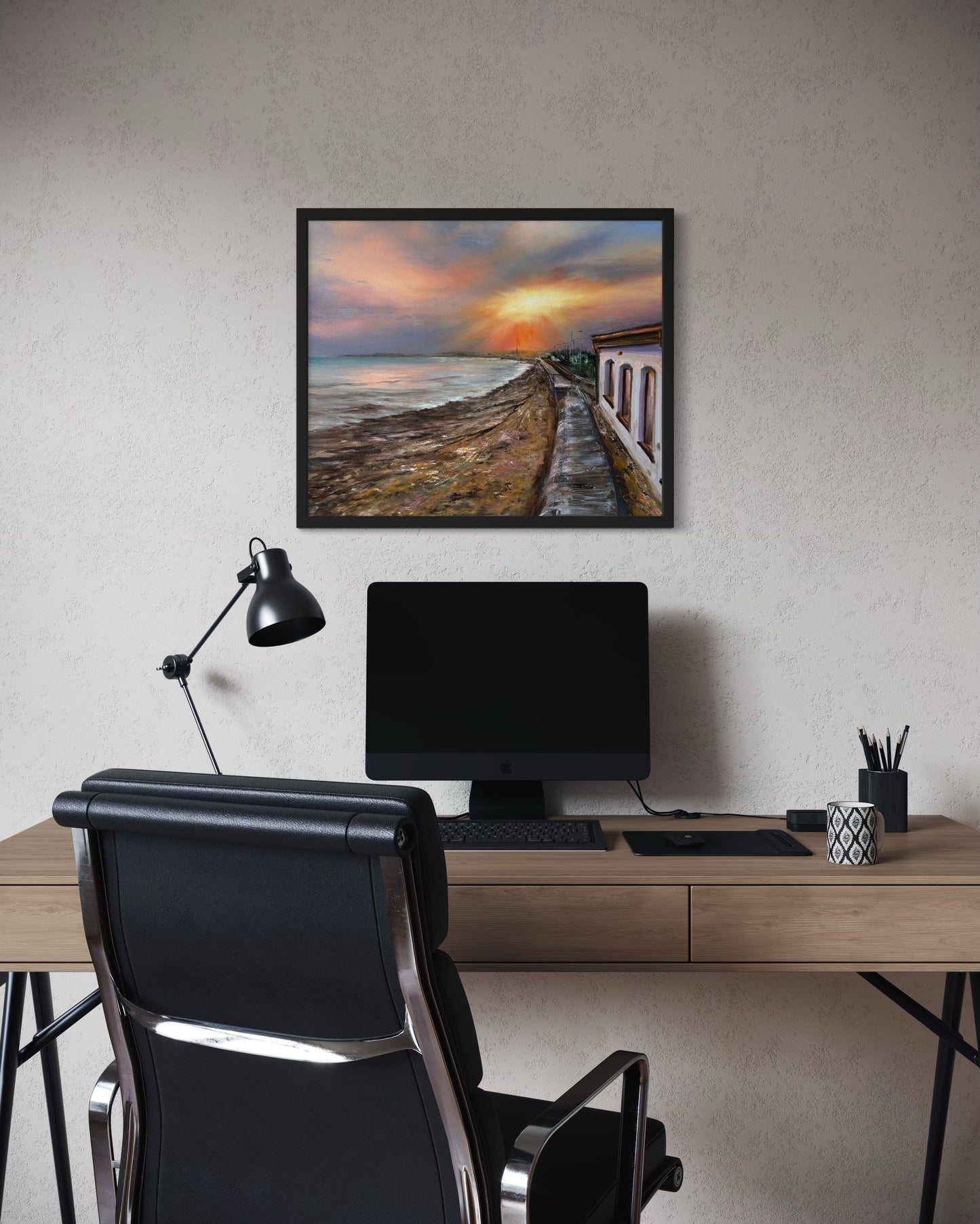 Sunset Boulevard, 51x61 cm, original oil painting
