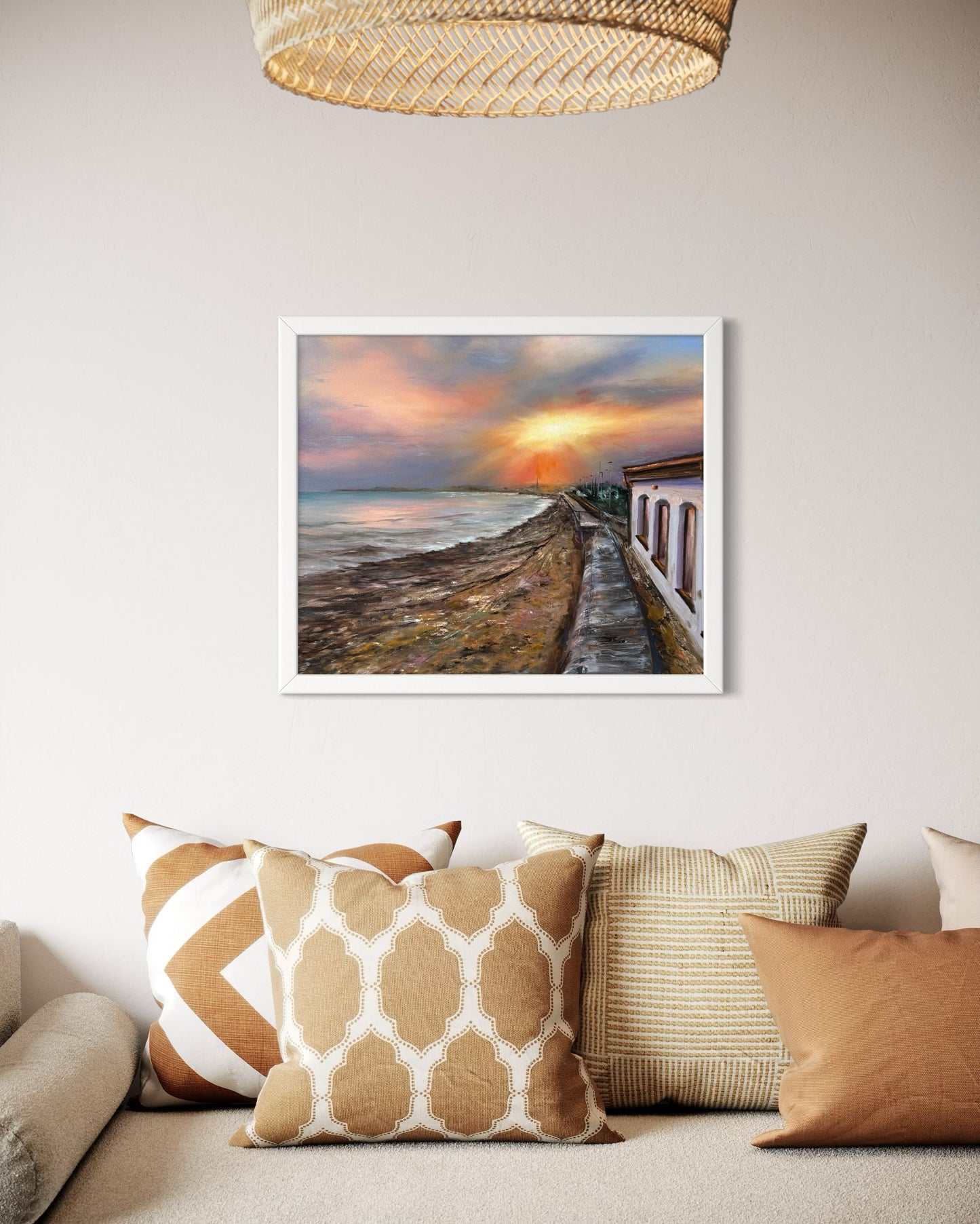 Sunset Boulevard, 51x61 cm, original oil painting