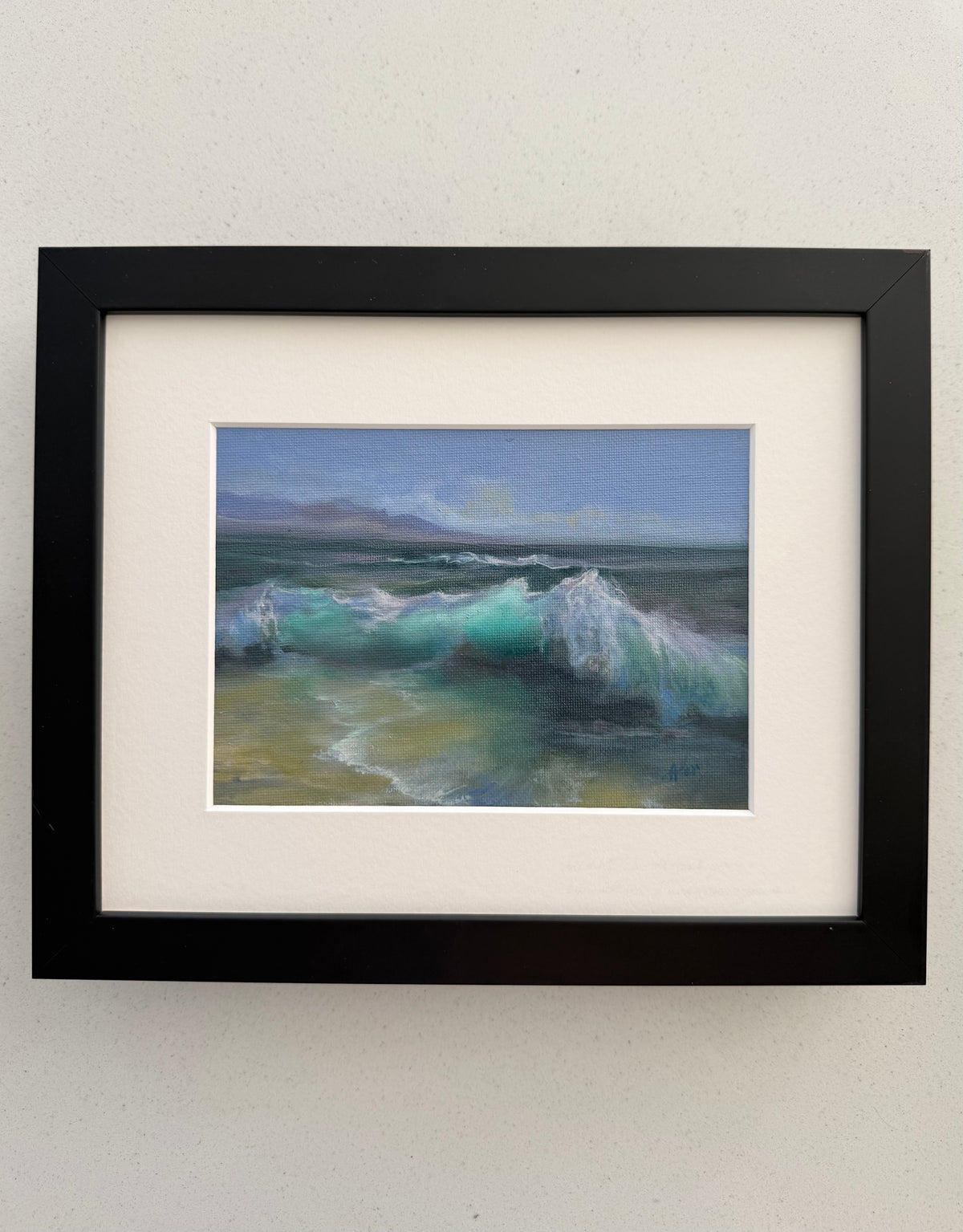 Last summer’s light. Summer memories series, 13x18 cm, original seascape oil painting (Copy)