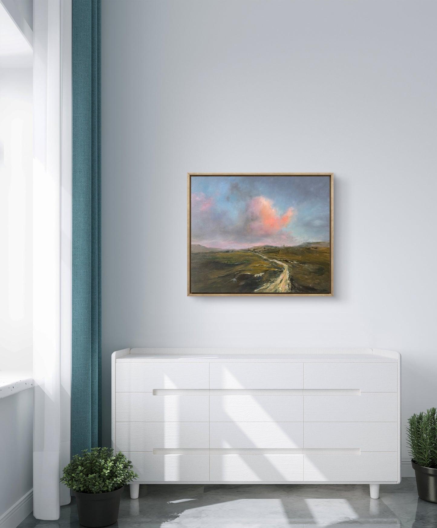 Framed sunset landscape.