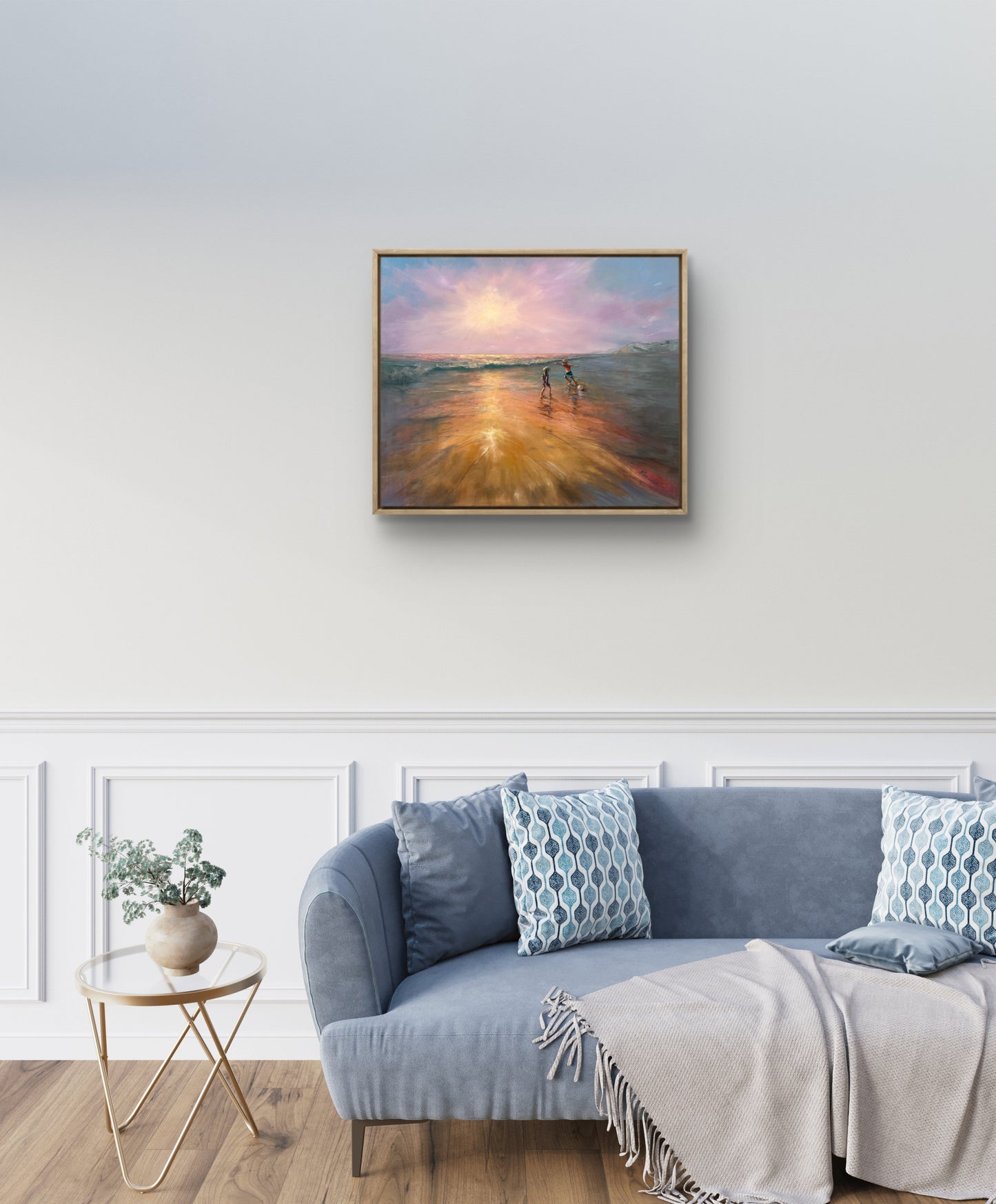 By the Sea(BFF), 51x61 cm, original sea oil painting