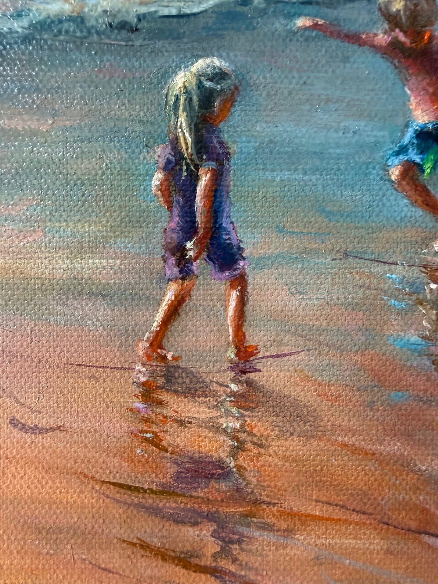 By the Sea(BFF), 51x61 cm, original sea oil painting