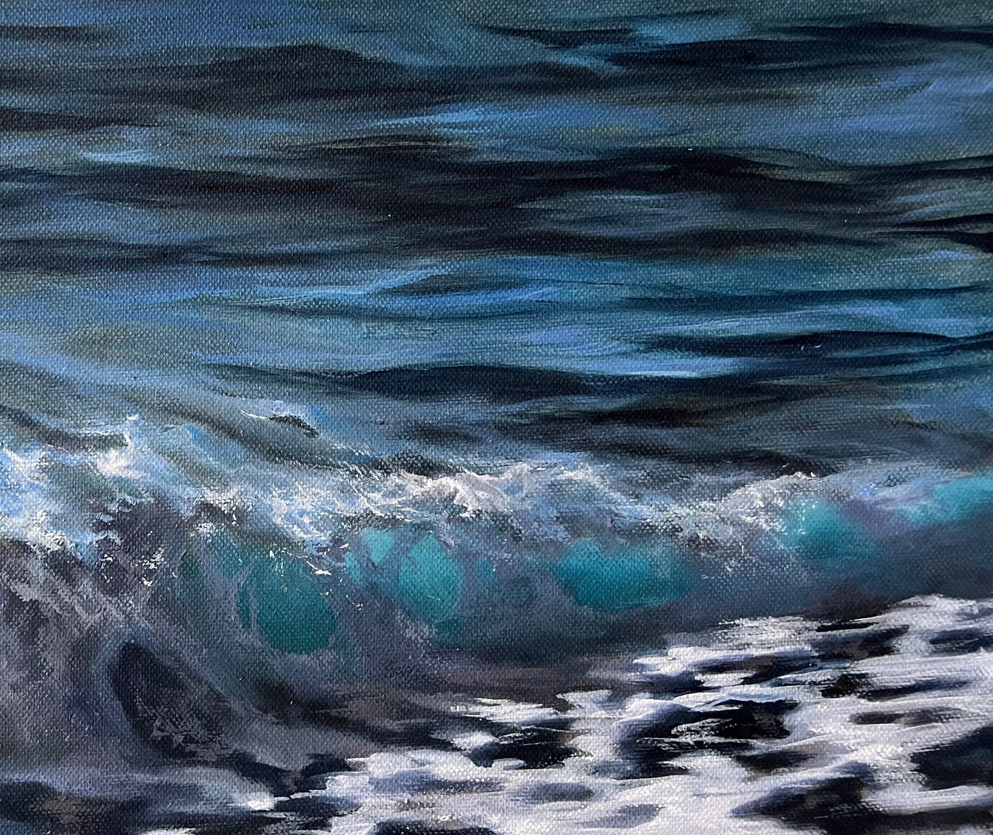 stormy sea oil painting