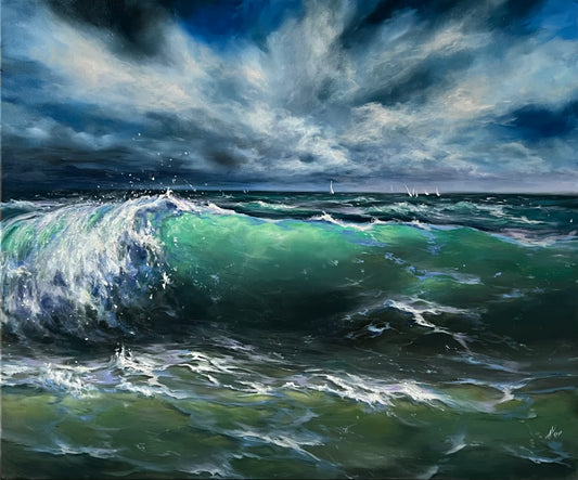 storm oil painting