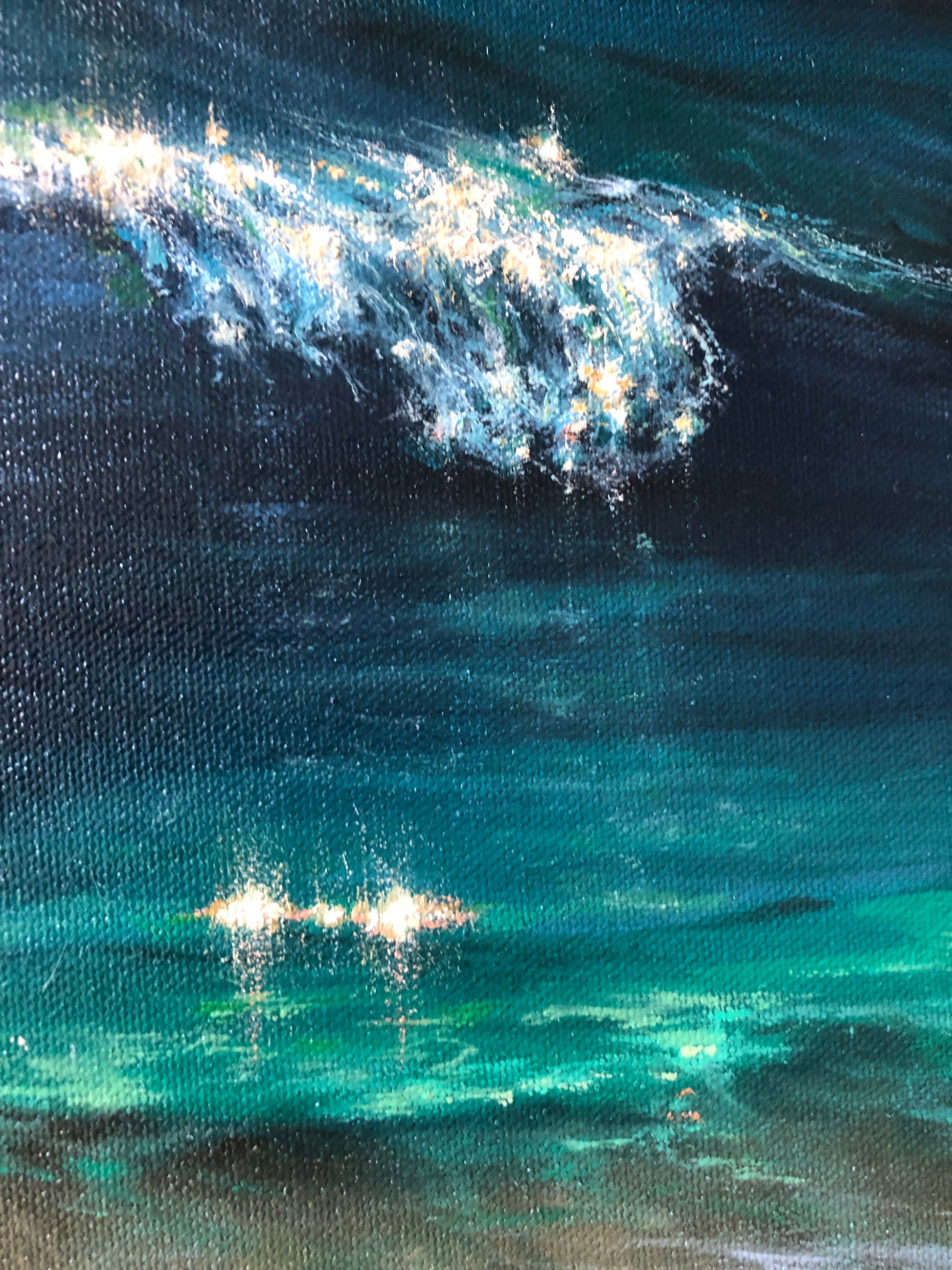 sea sparkles oil painting