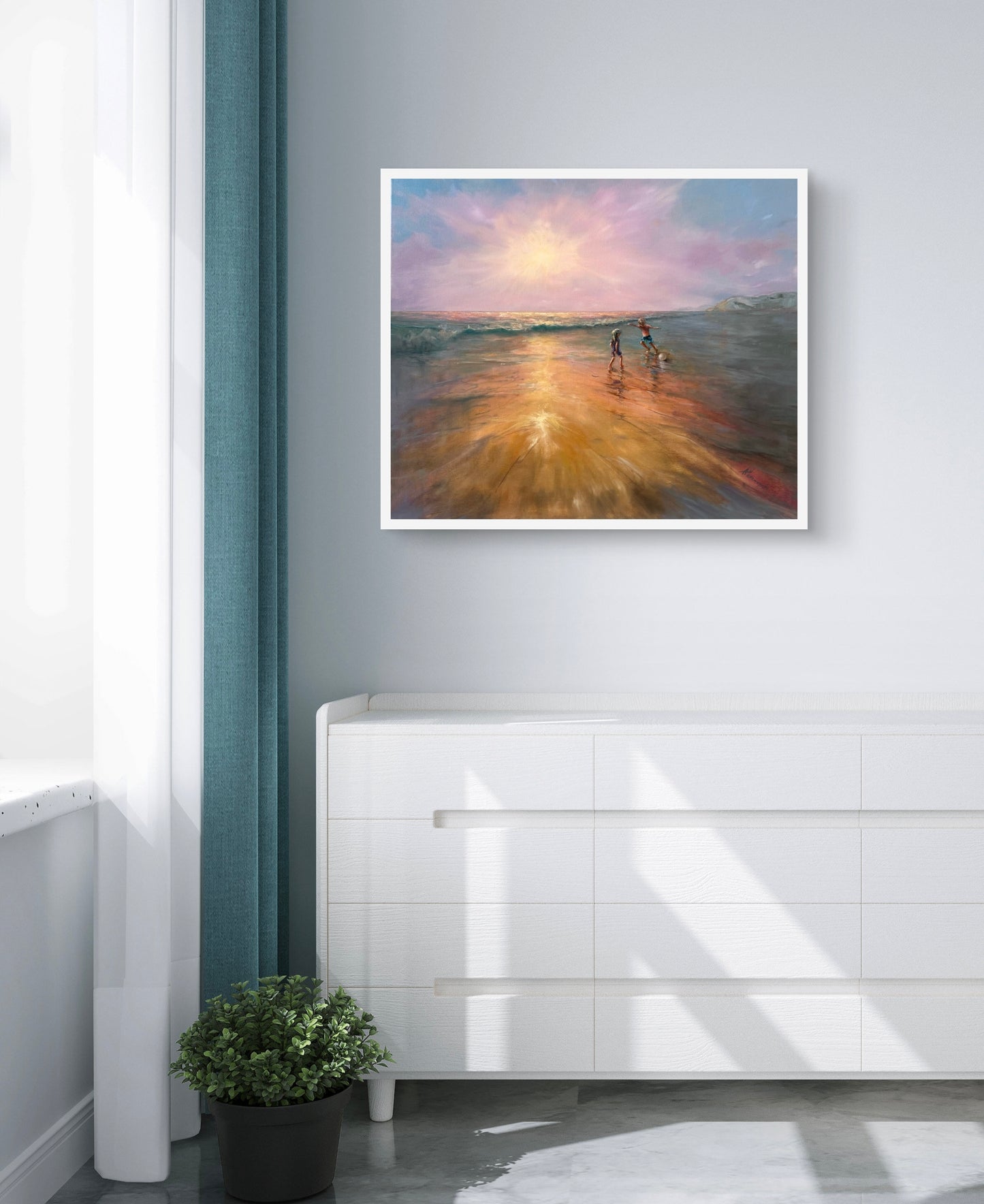 By the Sea(BFF), 51x61 cm, original sea oil painting