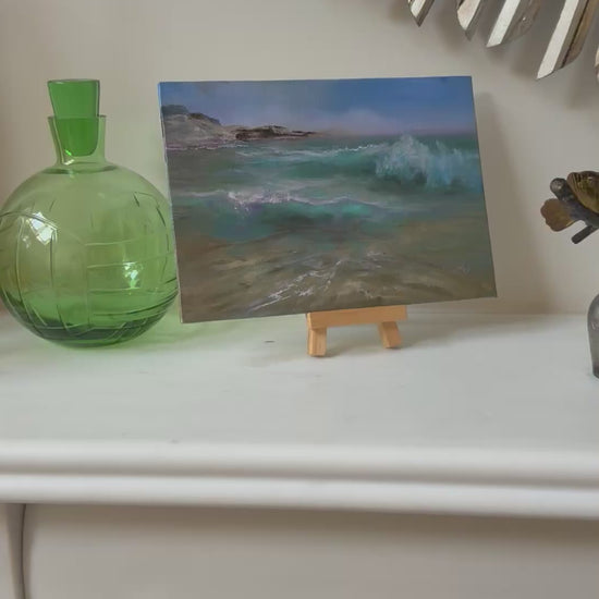 video of a small seascape in interior